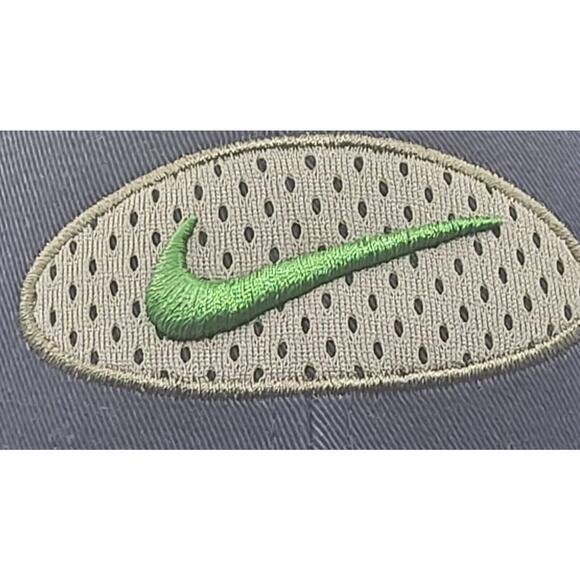 VINTAGE Nike Hat Cap Strap Back Blue Green Swoosh Embroidered‎ Logo Athletic Y2K - Picture 2 of 10